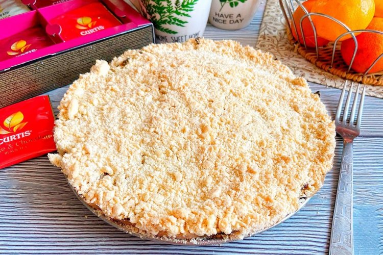 Pastel desmenuzado de col
