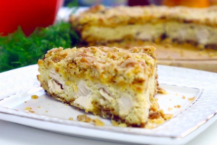 Pastel desmenuzado de pollo