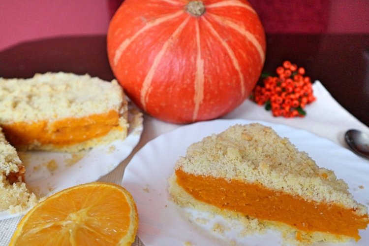 Pastel desmenuzado de calabaza