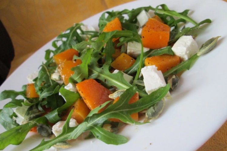 Ensalada de calabaza y queso feta