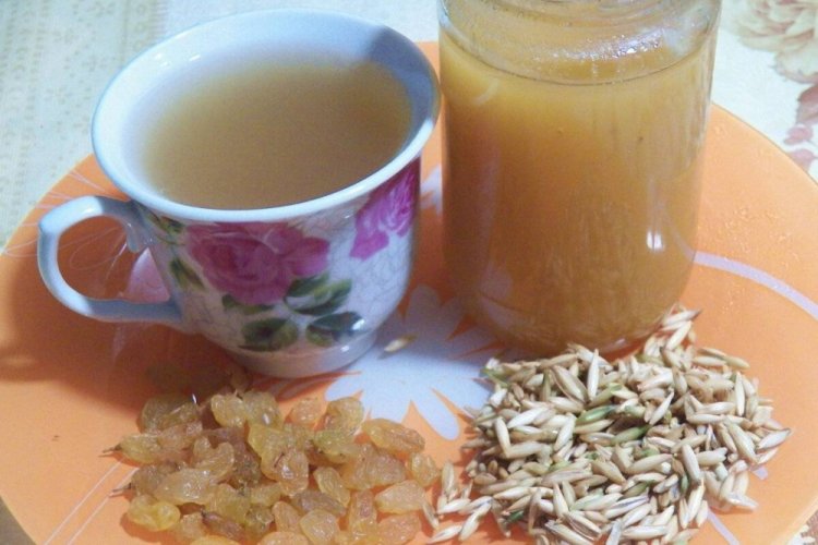 Kvas de avena con pasas