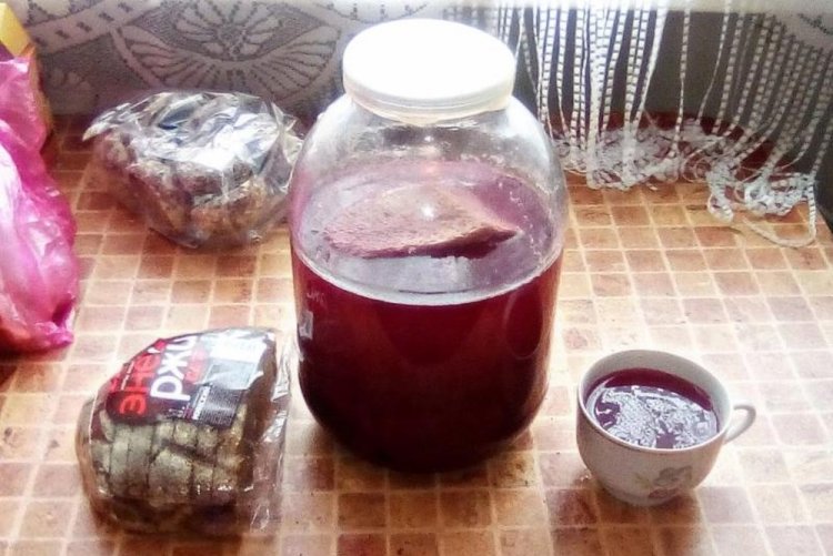 Beet Kvass with Black and White Bread