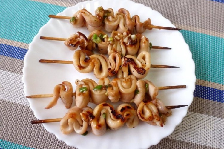 Calamari Appetizer on Skewers