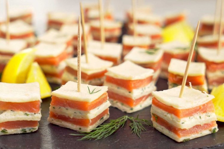 Layered Canapés on Skewers