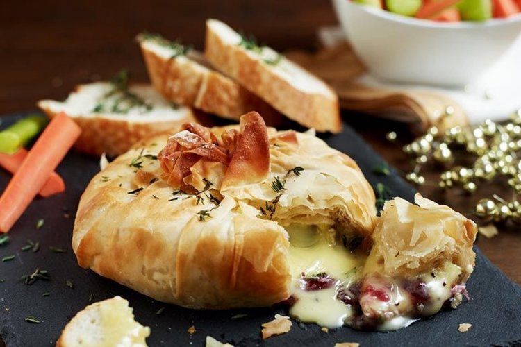Camembert with Bacon in Puff Pastry