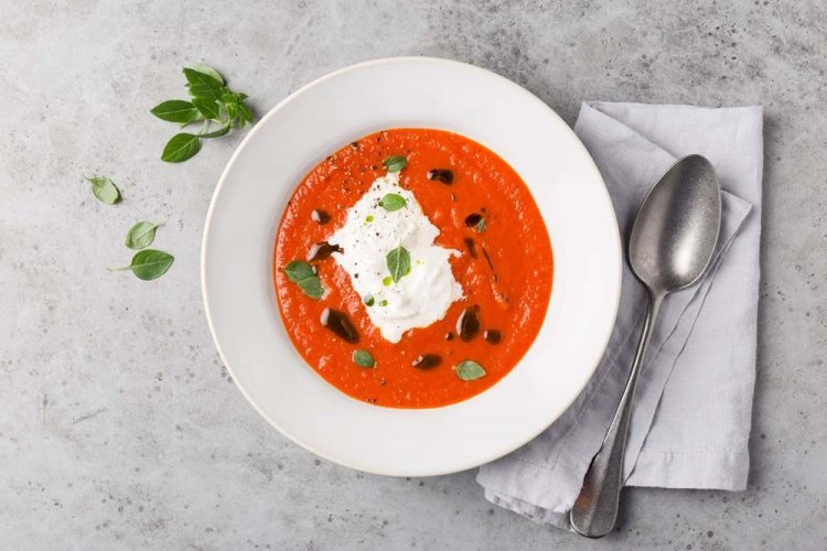 Gazpacho with Stracciatella