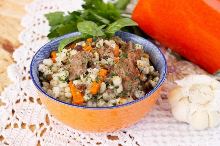 Pearl Barley with Stewed Meat