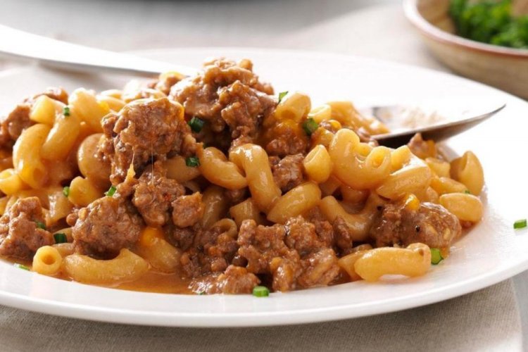 Pasta Navy Style with Stewed Meat