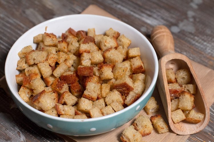 Croutons with Mustard and Ginger