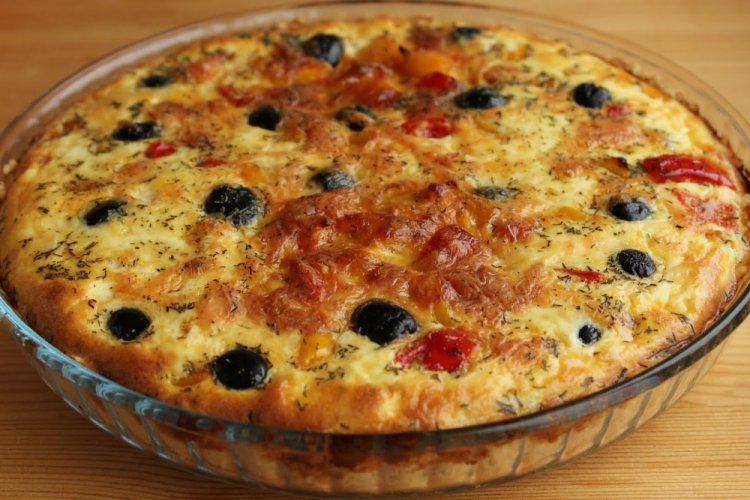 Pie with Feta Cheese and Olives