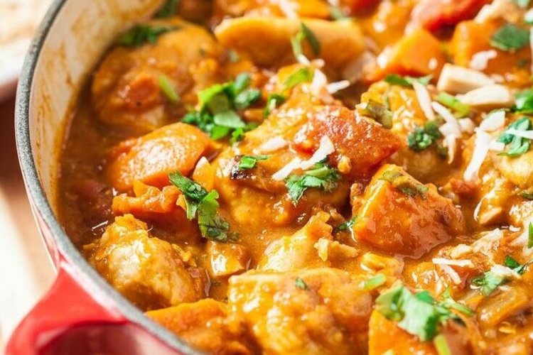 Baked Chicken Curry with Sweet Potato