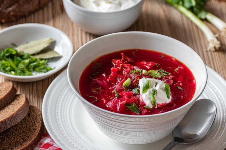 Borscht with Chicken Necks