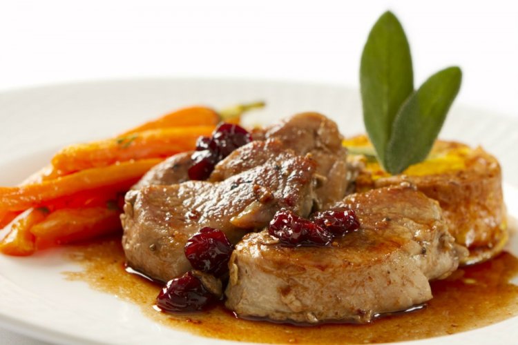 Pork Loin in Broth in a Pan