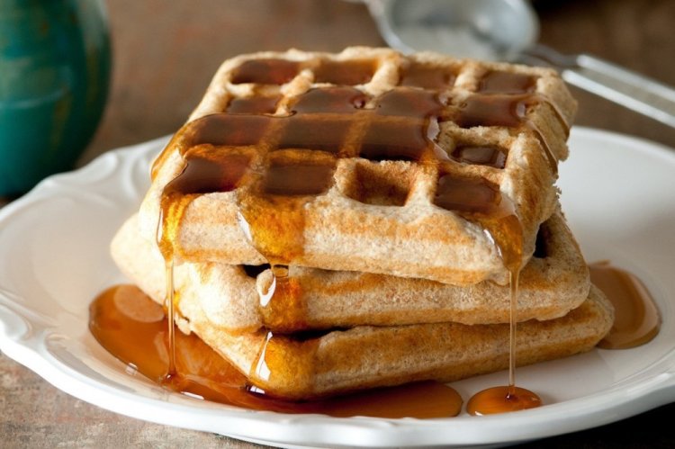 Cottage Cheese Waffles with Almond Flour in a Waffle Maker