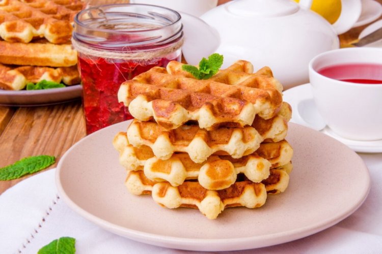 Eggless Cottage Cheese Waffles