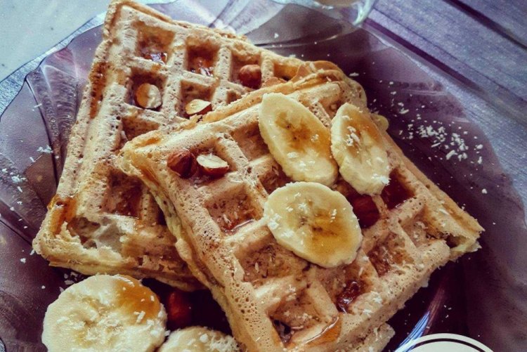 Cottage Cheese Waffles with Oatmeal in a Waffle Maker