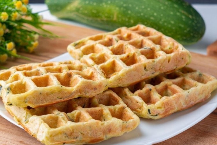 Cottage Cheese Waffles with Zucchini