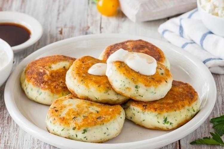 Syrniki with Cheese and Herbs in the Oven