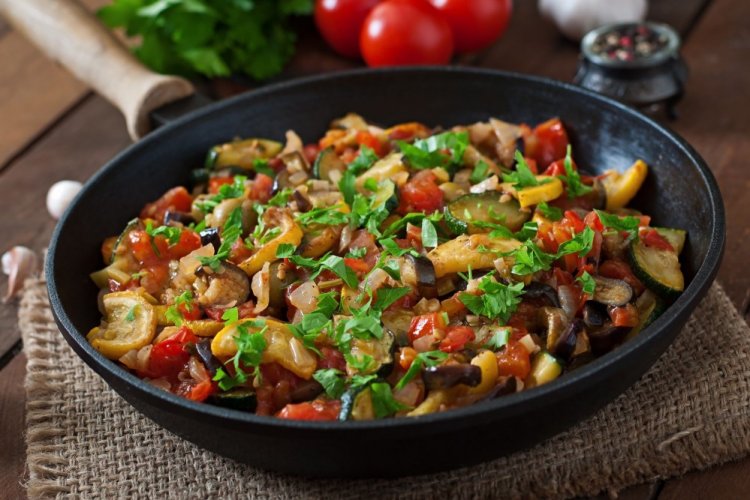 Skillet Ratatouille with Mushrooms