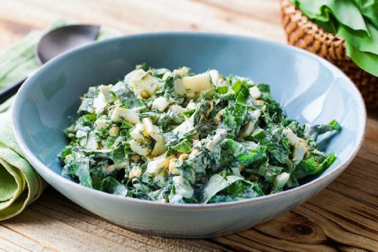Young Cabbage and Wild Garlic Salad