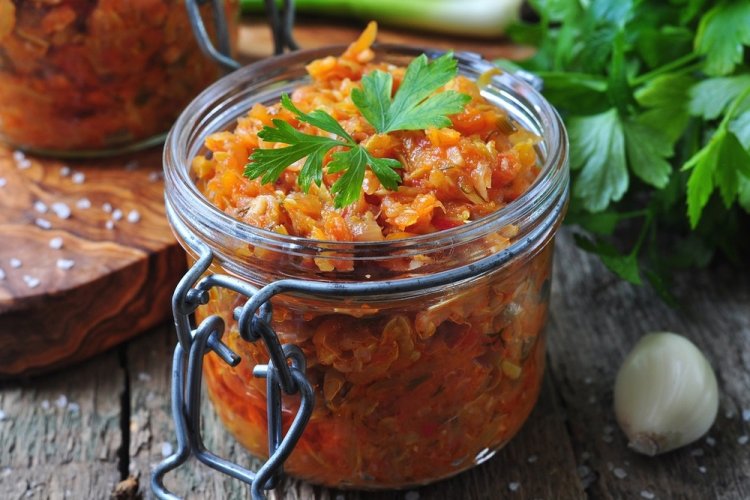 Zucchini Caviar with Bell Pepper for Winter