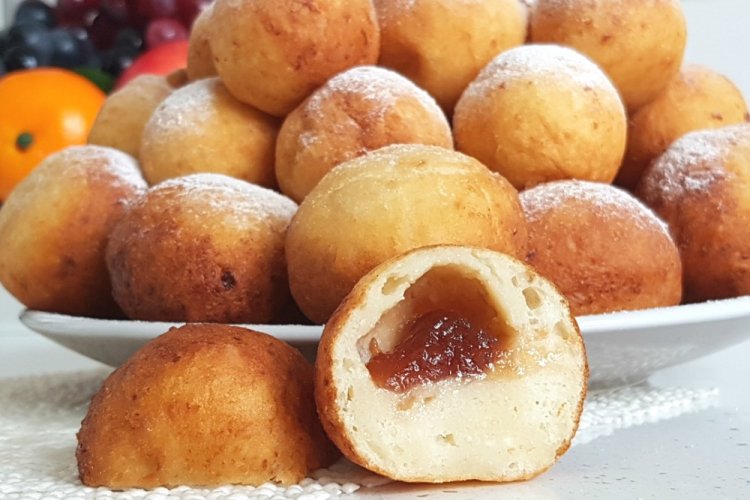Filled Cottage Cheese Doughnuts