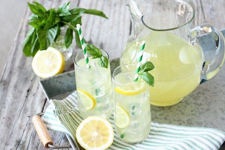 Basil and Birch Sap Lemonade