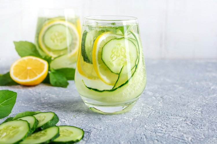 Basil, Cucumber, and Sprite Lemonade