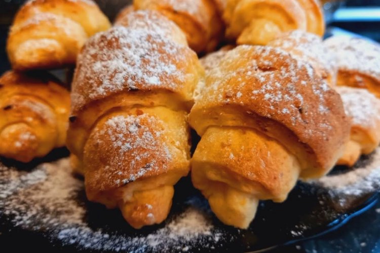 Croissants de requesón con harina de avena