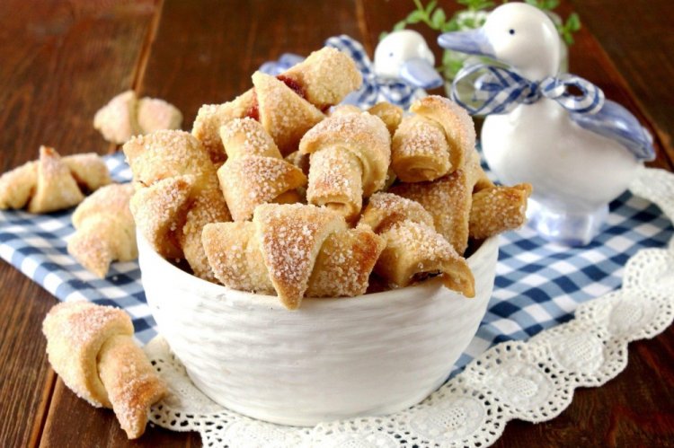 Croissants de requesón con coco rallado