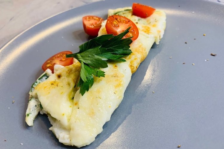 Egg White Omelet with Shrimp