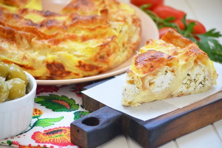 Bannitsa from Lavash with Cottage Cheese
