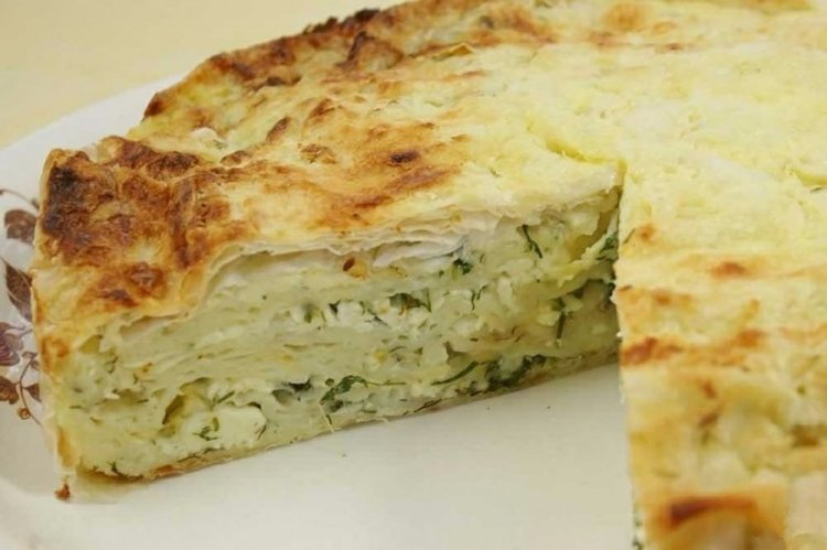 Torn Lavash Pie with Cottage Cheese