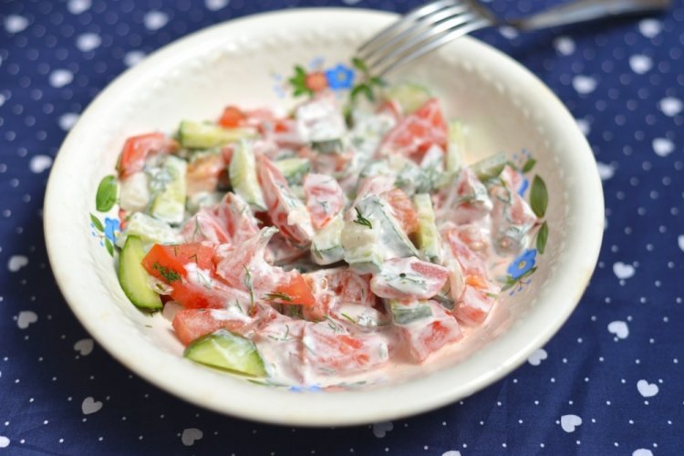 Vegetable Salad with Kefir