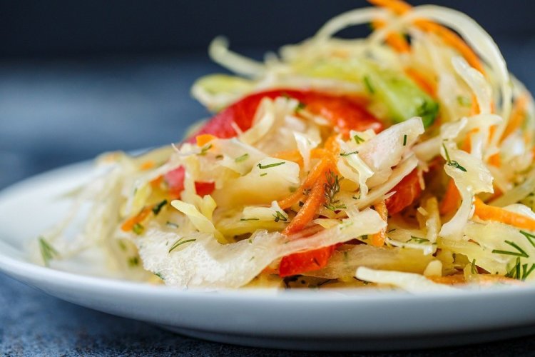 Cabbage Salad with Soy Sauce for Pilaf
