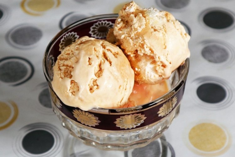 Ice Cream with Cream and Boiled Condensed Milk