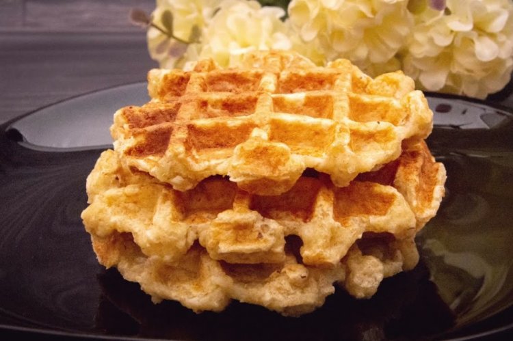 Banana Waffles with Coconut Flakes