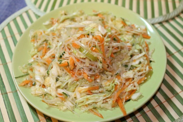 Funchoza and Napa Cabbage Salad
