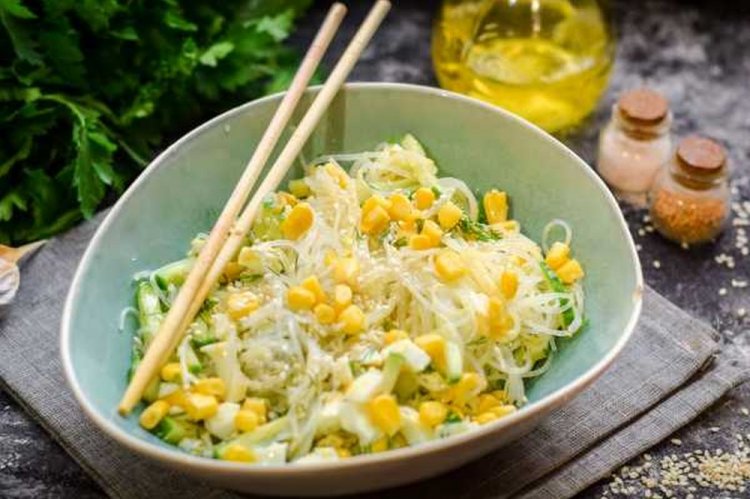 Funchoza and Corn Salad
