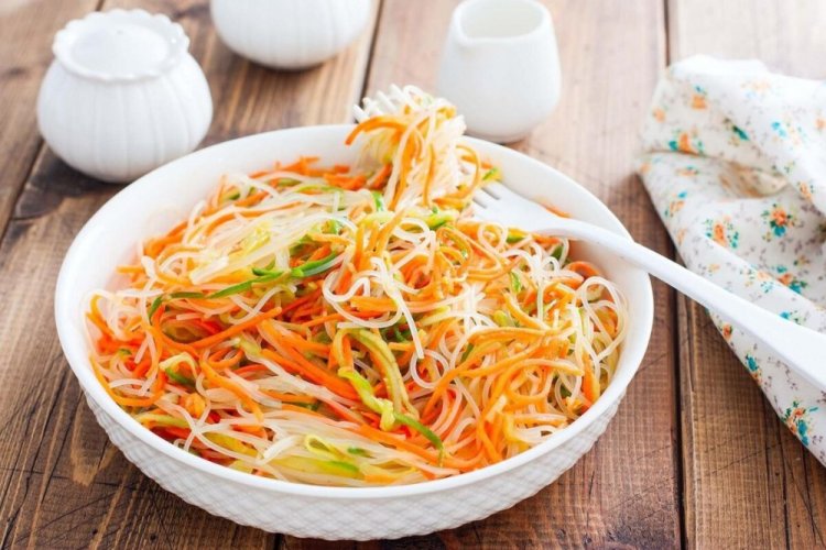 Funchoza and Korean Carrot Salad