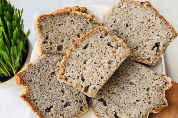 Green Buckwheat Bread with Flax Seeds