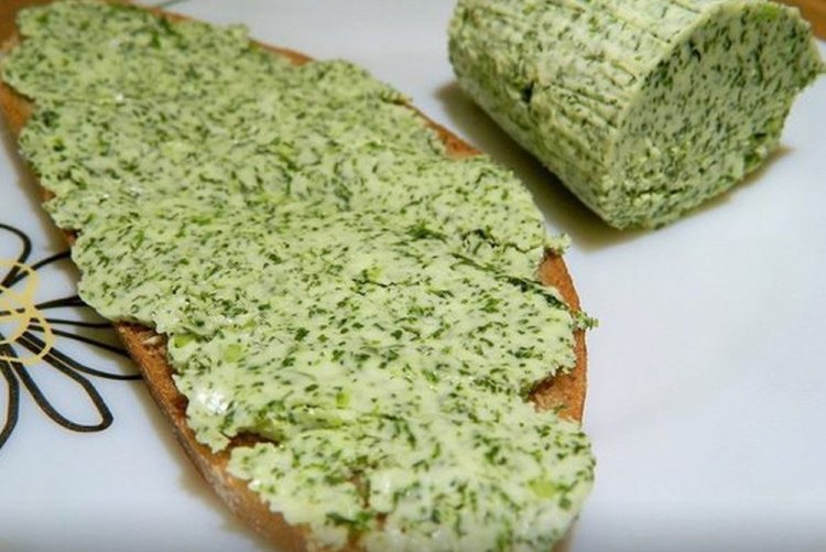 Garlic Scape and Mint Butter