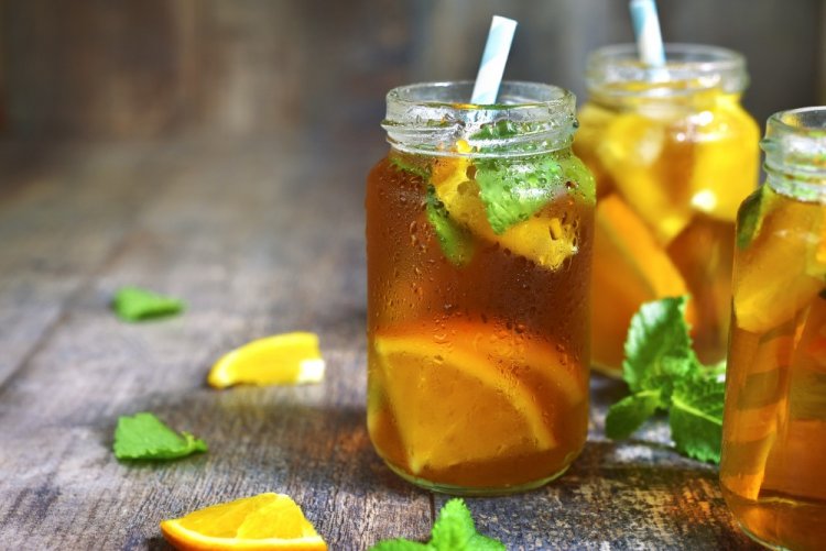 Té frío de naranja