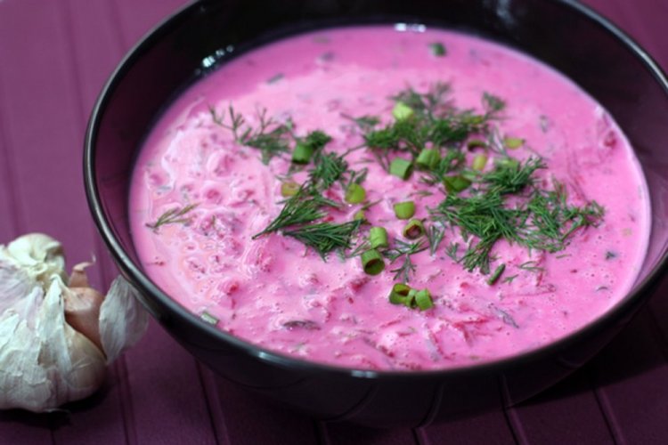 Beet Kholodnik with Kefir