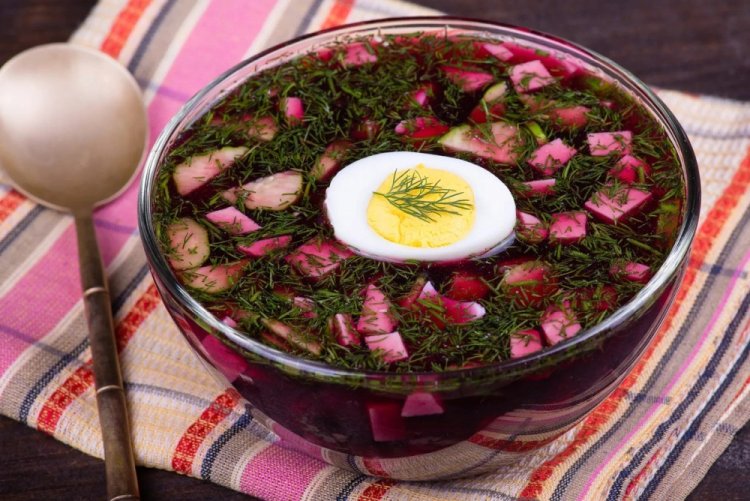 Kholodnik with Beets and Sorrel