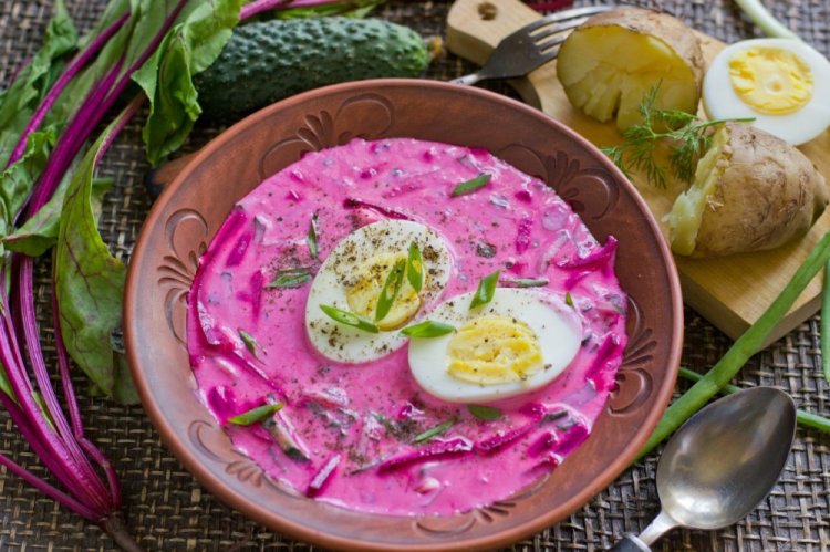 Beet and Cucumber Kholodnik