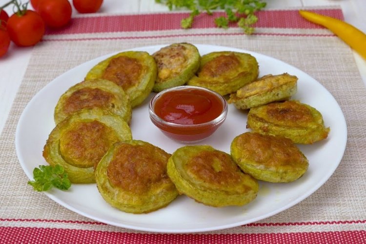 Battered Stuffed Zucchini
