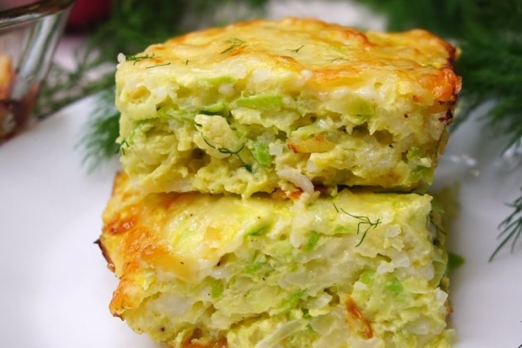 Gratinado de calabacín y queso al horno
