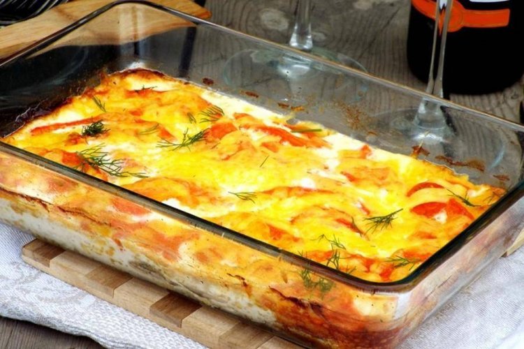 Gratinado de calabacín, berenjena y carne picada
