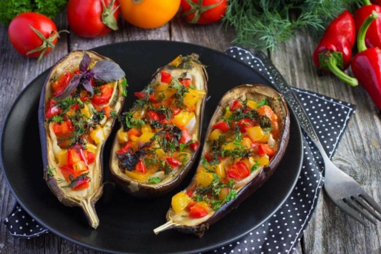 Stuffed Eggplant in Air Fryer